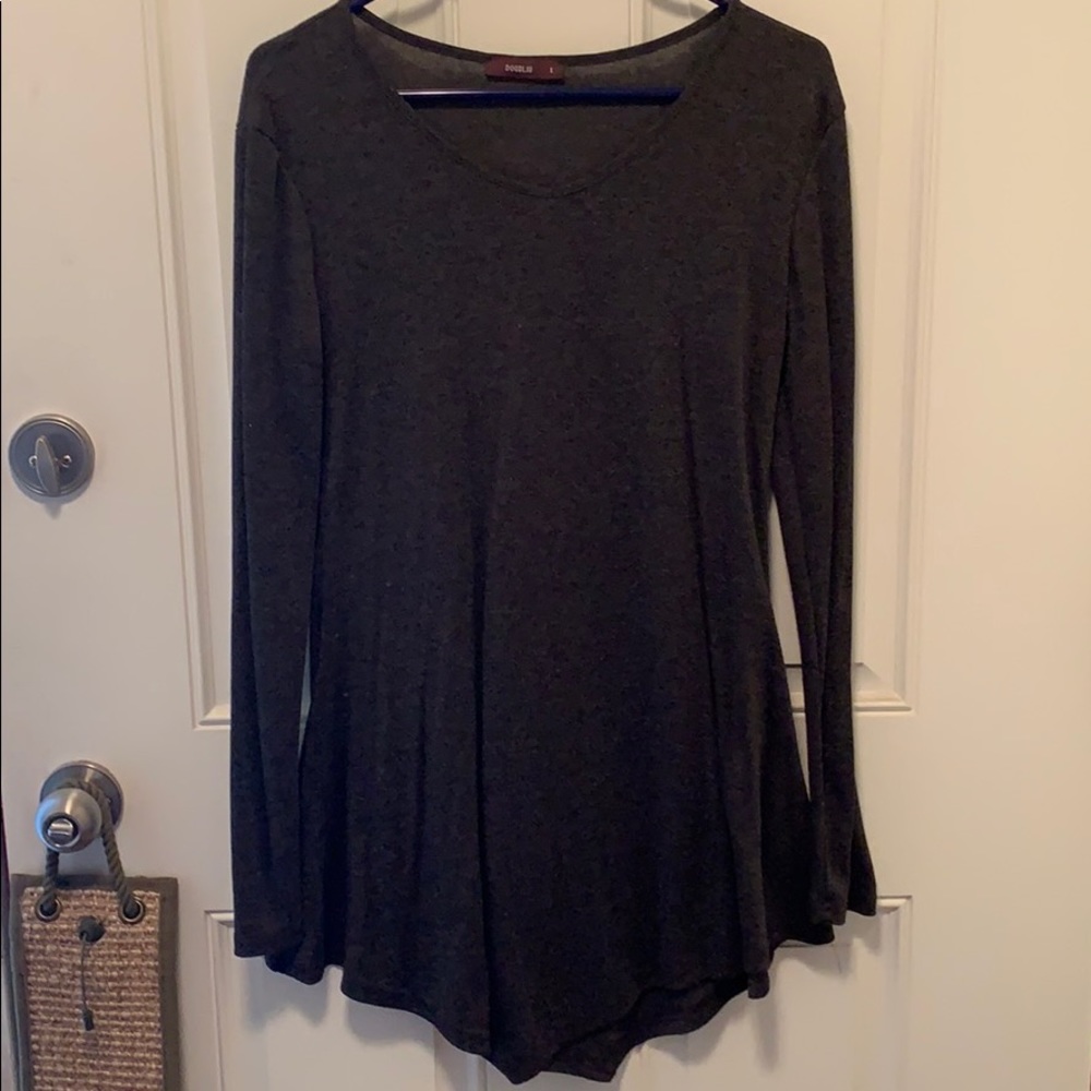 Charcoal long sleeve top